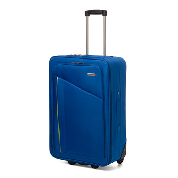 Trolley medio in tessuto blu Govago, Valigie, SKU o911000207, Immagine 0